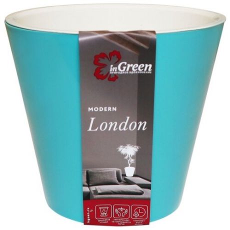Кашпо InGreen London ING6207, 16л, 33х30.5 см голубой жасмин