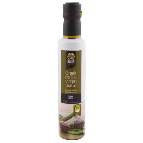 MINERVA Масло оливковое Greek Extra Virgin, стеклянная бутылка 0.25 л
