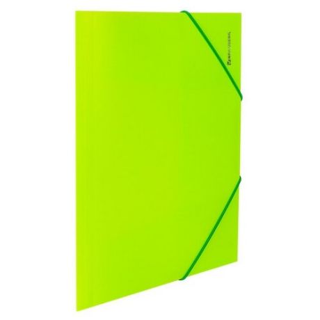 BRAUBERG Папка на резинках Neon А4 зеленая