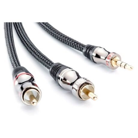 Кабель Eagle Cable Deluxe Mini - mini jack 3.5 mm - 2xRCA 0.8 м черный