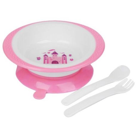 Комплект посуды Крошка Я Принцесса (1592345) розовый