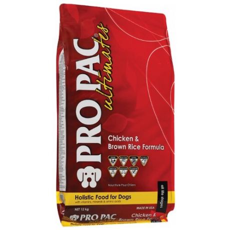 Корм для собак Pro Pac (12 кг) Ultimates Chicken & Brown Rice