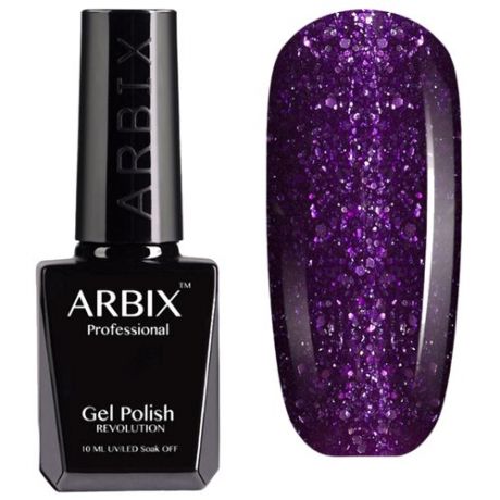 Гель-лак Arbix Classic (glitter), 10 мл, оттенок 108 Фиолетовая мечта