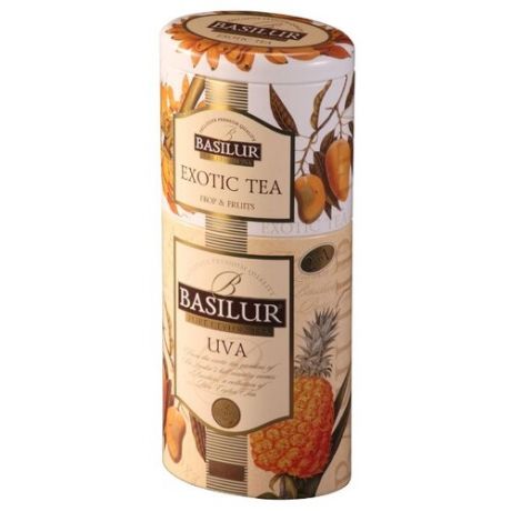 Чай черный Basilur Uva/Exotic tea ассорти подарочный набор , 125 г