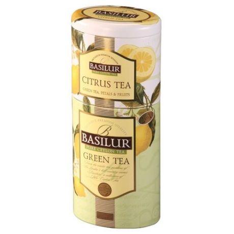 Чай зеленый Basilur Green tea/Citrus tea ассорти подарочный набор , 125 г