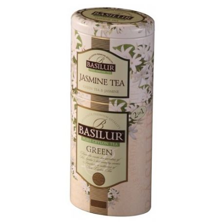 Чай зеленый Basilur Green tea/Jasmine tea ассорти подарочный набор , 125 г