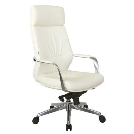Компьютерное кресло Рива RCH A1815 для руководителя, обивка: натуральная кожа, цвет: белый