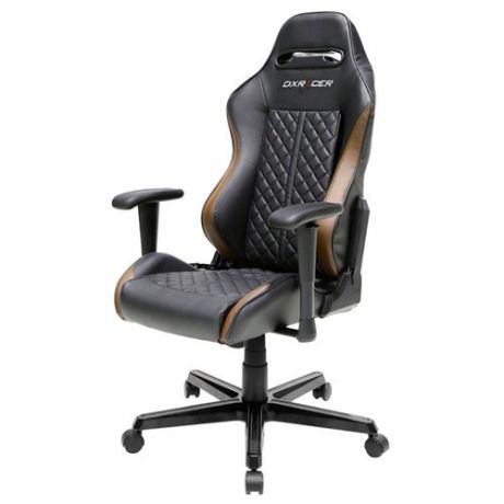 Компьютерное кресло DXRacer Drifting OH/DH73 игровое, обивка: искусственная кожа, цвет: черный/коричневый