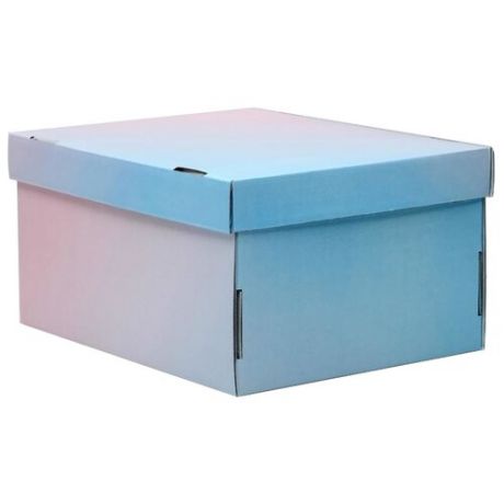 Коробка подарочная УпакПро Градиент 31.2 х 16.1 х 25.6 см розово-голубой