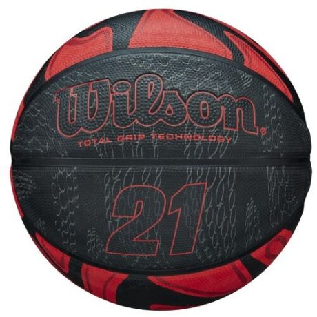 Баскетбольный мяч Wilson 21 Series WTB2103XB07, р. 7 красный/черный