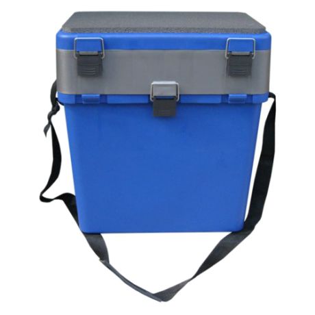 Ящик для рыбалки HELIOS Ящик-М двухсекционный 36х23х39см синий
