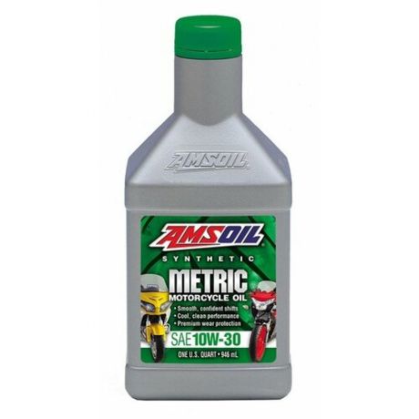 Моторное масло AMSOIL Synthetic Metric Motorcycle Oil 10W-30 0.946 л