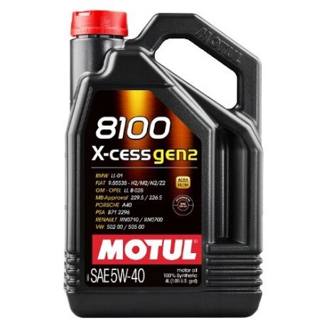 Моторное масло Motul 8100 X-CESS GEN2 5W40 4 л