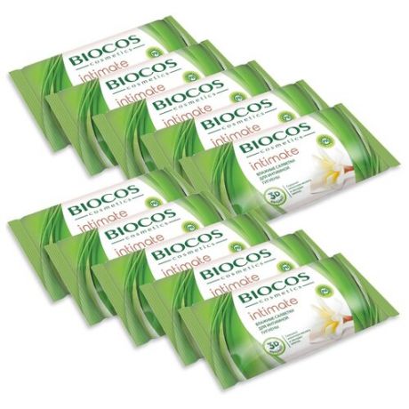 BioCos Влажные салфетки intimate (10 упаковок)