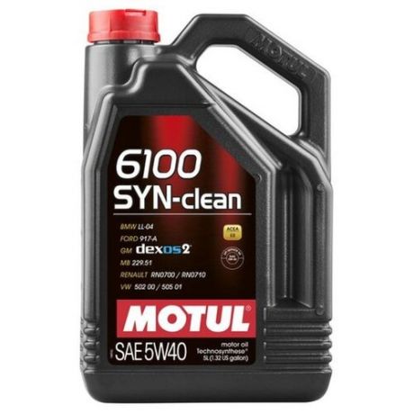 Моторное масло Motul 6100 SYN-clean 5W40 5 л