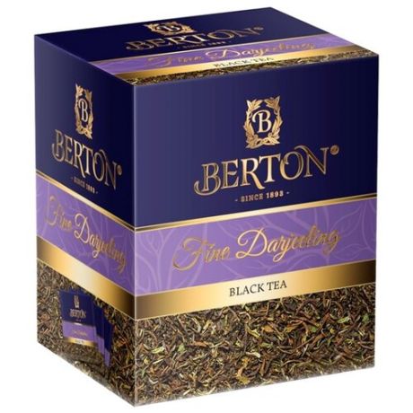 Чай черный Berton Fine Darjeeling, в пирамидках , 40 г , 20 шт.