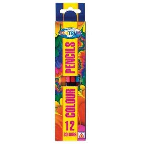 CENTRUM Цветные карандаши двусторонние 6 шт, 12 цветов (88016)