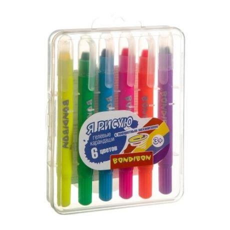 BONDIBON карандаши гелевые 6 цветов (ВВ3461)