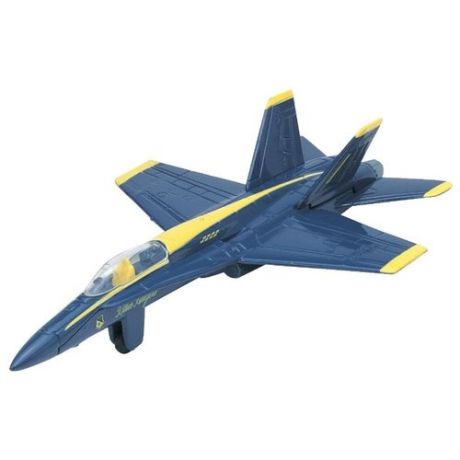 Самолет Motormax Boeing F/A-18 Hornet (F/A-18 HORNET_77006/77300) 1:100 синий