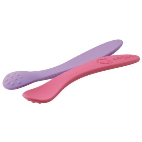 Набор ложек Oogaa с длинными ручками розово-фиолетовый