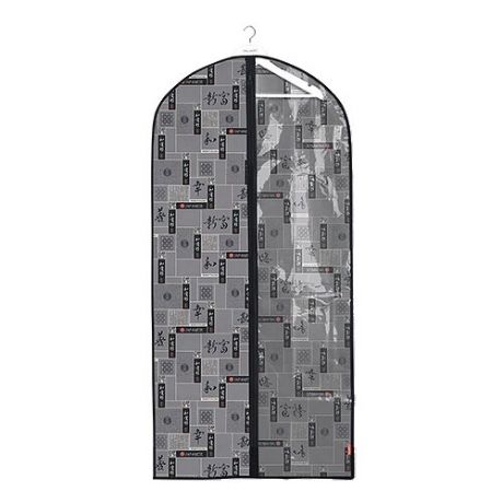 Valiant Чехол для одежды с прозрачной вставкой большой 137x60 см черный/серый
