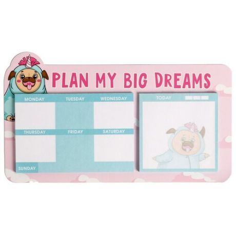 Планинг ArtFox "Plan my big dreams" 4947688 недатированный, 60 листов, розовый