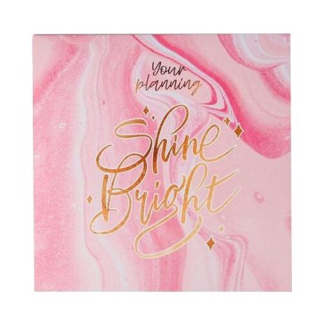 Планинг ArtFox "Shine bright" 4991897 полудатированный, 50 листов, розовый