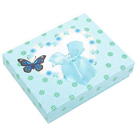 Коробка подарочная Yiwu Zhousima Crafts 3006995 / 3006996 12 х 3.5 х 14 см голубой