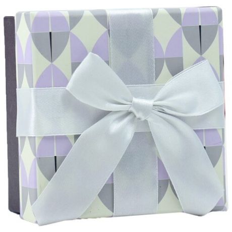 Коробка подарочная Yiwu Zhousima Crafts квадратная 11 х 5.5 х 11 см серый/сиреневый