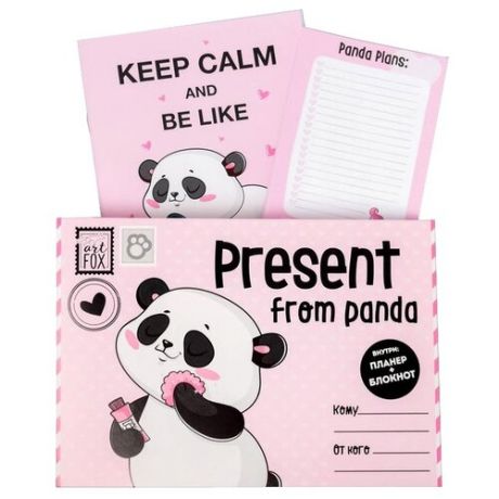Набор ArtFox "Милая панда" 4863920 недатированный, 50 листов, розовый