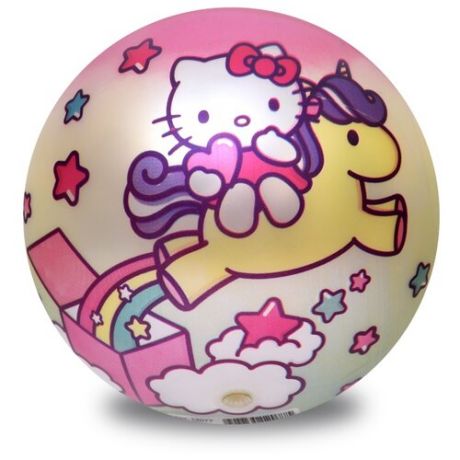 Мяч ЯиГрушка Hello Kitty розовый/желтый