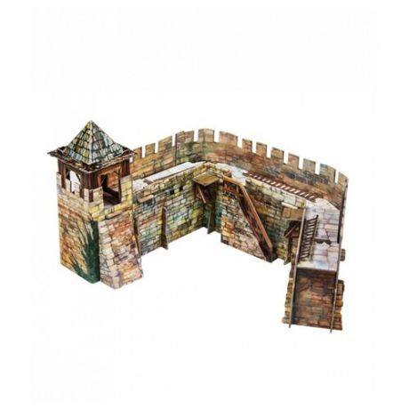 Сборная модель Умная Бумага Средневековый город: Крепостная стена (286)