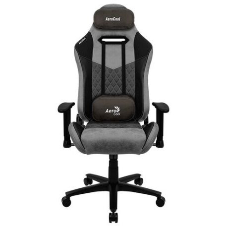 Компьютерное кресло AeroCool Duke игровое, обивка: текстиль/искусственная кожа, цвет: ash black