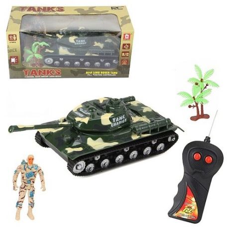 Танк A Ka Xiong Toys 61256 25 см зеленый камуфляж