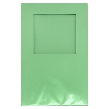 Заготовка для создания открыток Лоза 9.6x16.2 см, 1 лист, тройная "Квадрат" светло-зеленая матовая