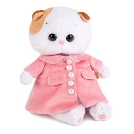 Мягкая игрушка Basik&Co Кошка Ли-Ли baby в розовом пальто 20 см