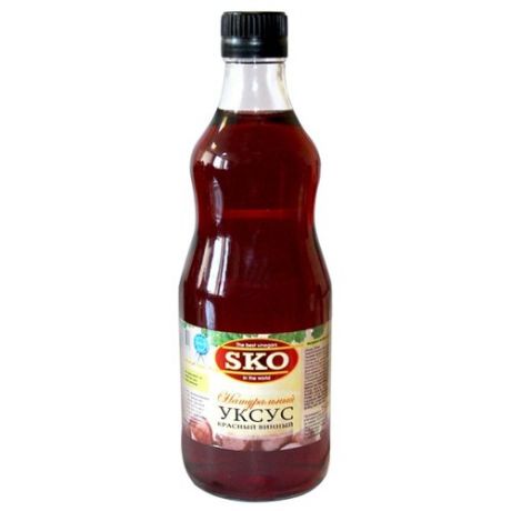 Уксус SKO красный винный 6%, стеклянная бутылка 500 мл