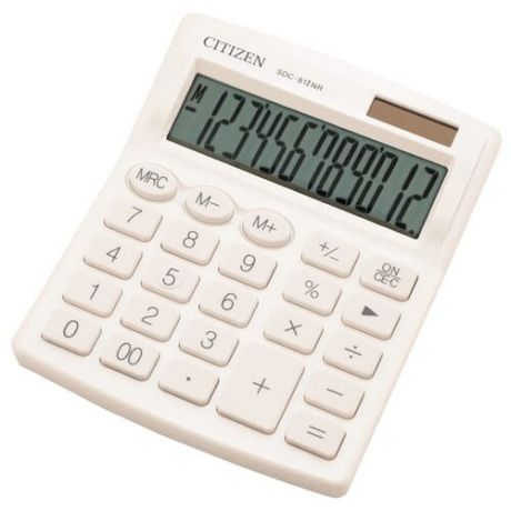Калькулятор бухгалтерский CITIZEN SDC-812NR белый