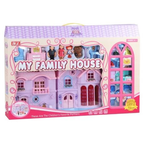 Джамбо Тойз My family house (JB202095), фиолетовый/розовый/голубой