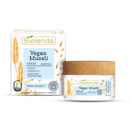 Bielenda Vegan Muesli Увлажняющий крем для лица пшеница+ овёс+кокосовое молоко, 50 мл