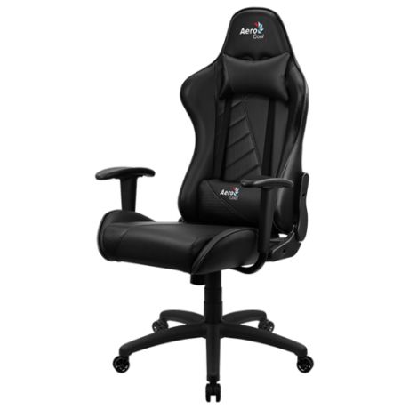 Компьютерное кресло AeroCool AC110 AIR игровое, обивка: искусственная кожа, цвет: черный