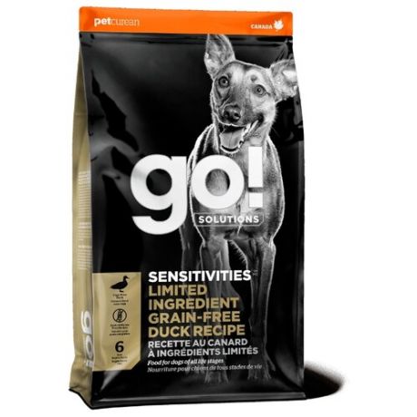 Сухой корм для собак GO! Sensitivities Limited Ingredient утка 10 кг