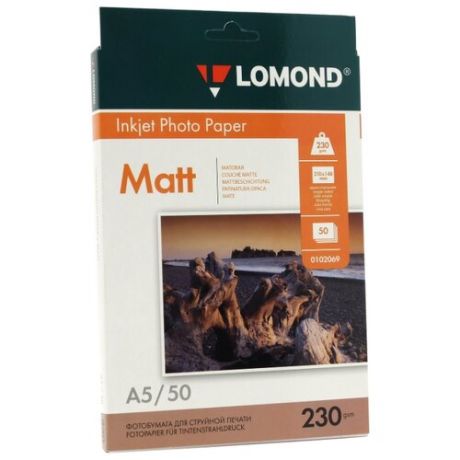 Бумага Lomond A5 Photo Paper 0102069 230 г/м² 50 лист. белый 1 шт.