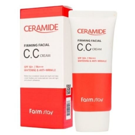 Farmstay CC крем FarmStay Ceramide Firming Facial, SPF 50, 50 мл, оттенок: универсальный