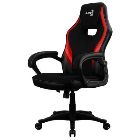 Компьютерное кресло AeroCool AERO 2 Alpha игровое, обивка: текстиль/искусственная кожа, цвет: черный/красный