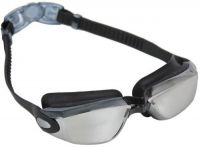 Очки для плавания Bradex SF 0390 "Комфорт+", черные, линзы зеркальные