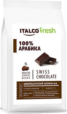 Кофе в зернах Italco Швейцарский шоколад (Swiss chocolate) ароматизированный 375 г