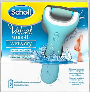 Роликовая пилка с аккумулятором Scholl Velvet Smooth Wet&Dry