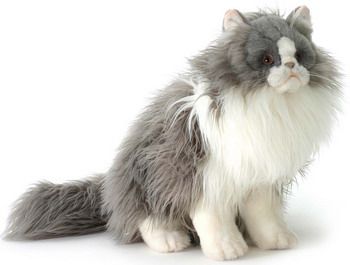Мягкая игрушка Hansa Creation 5012 Персидский кот Табби серый с белым 38см