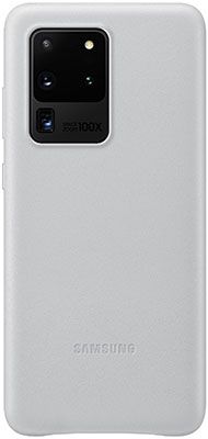 Чехол для смартфона Samsung S20 Ultra (G988) LeatherCover silver EF-VG988LSEGRU